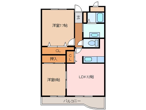 江戸橋駅 徒歩18分 2階の物件間取画像